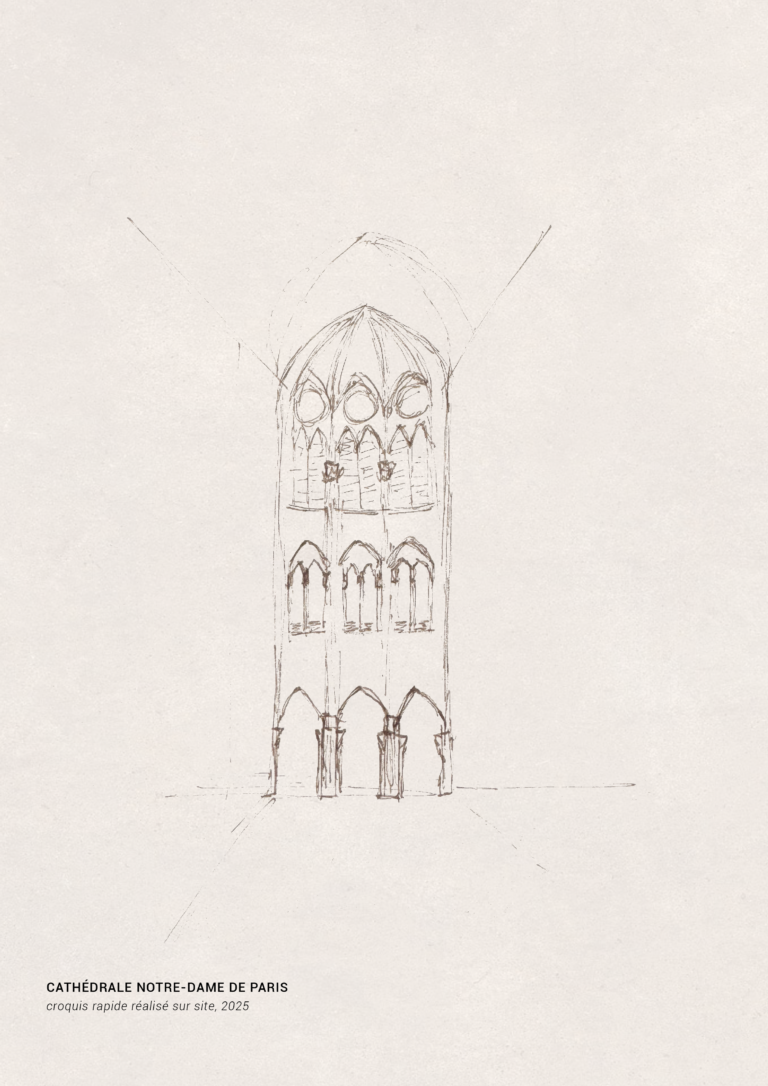 Cloù Architecture - Croquis Notre Dame de Paris