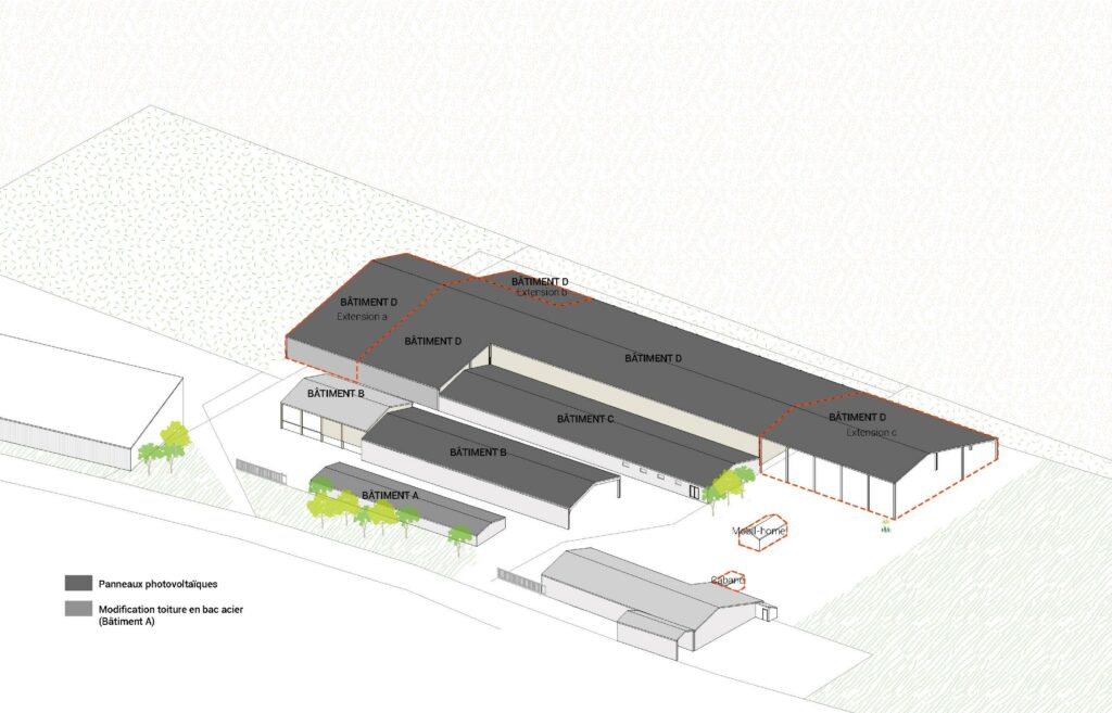 clou architecture le pontreau axonométrie projet