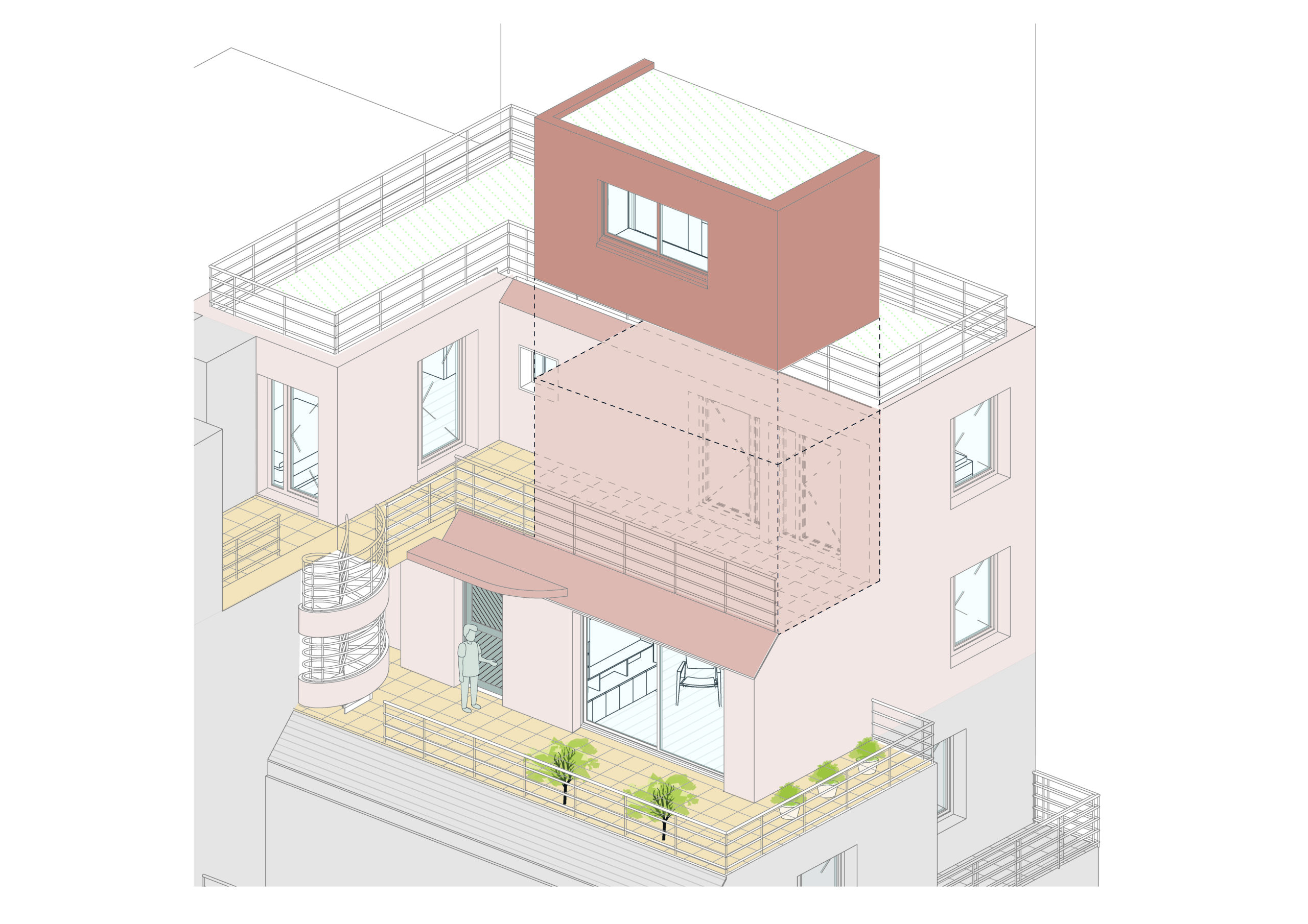cloù architecture projet ménilmontant paris axo projet